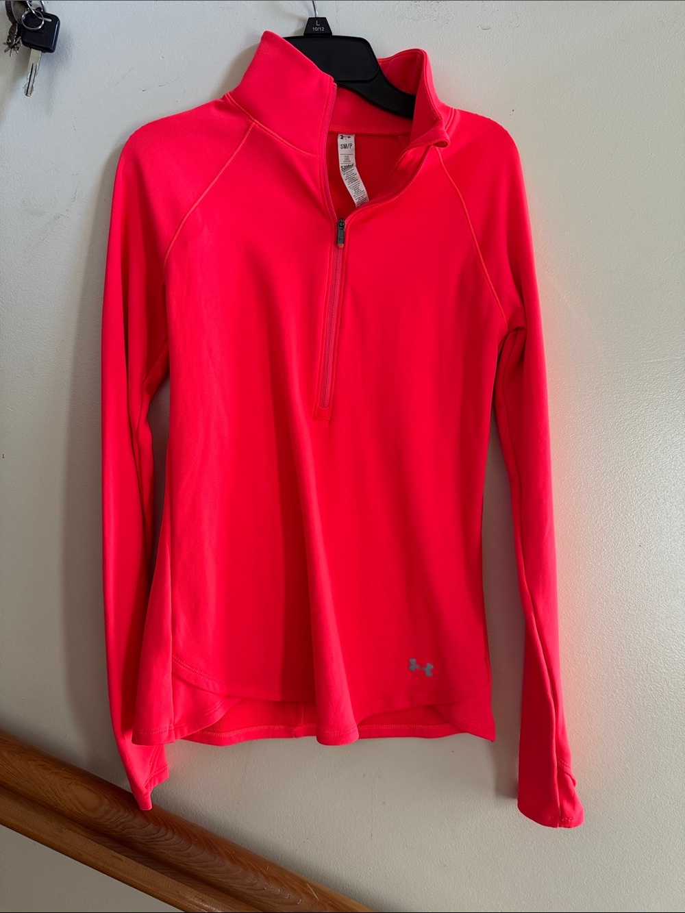 Under Armour Neon Pink Quarter-Zip Performance Pullover